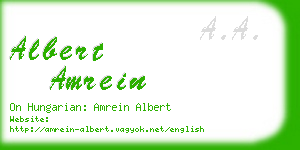 albert amrein business card